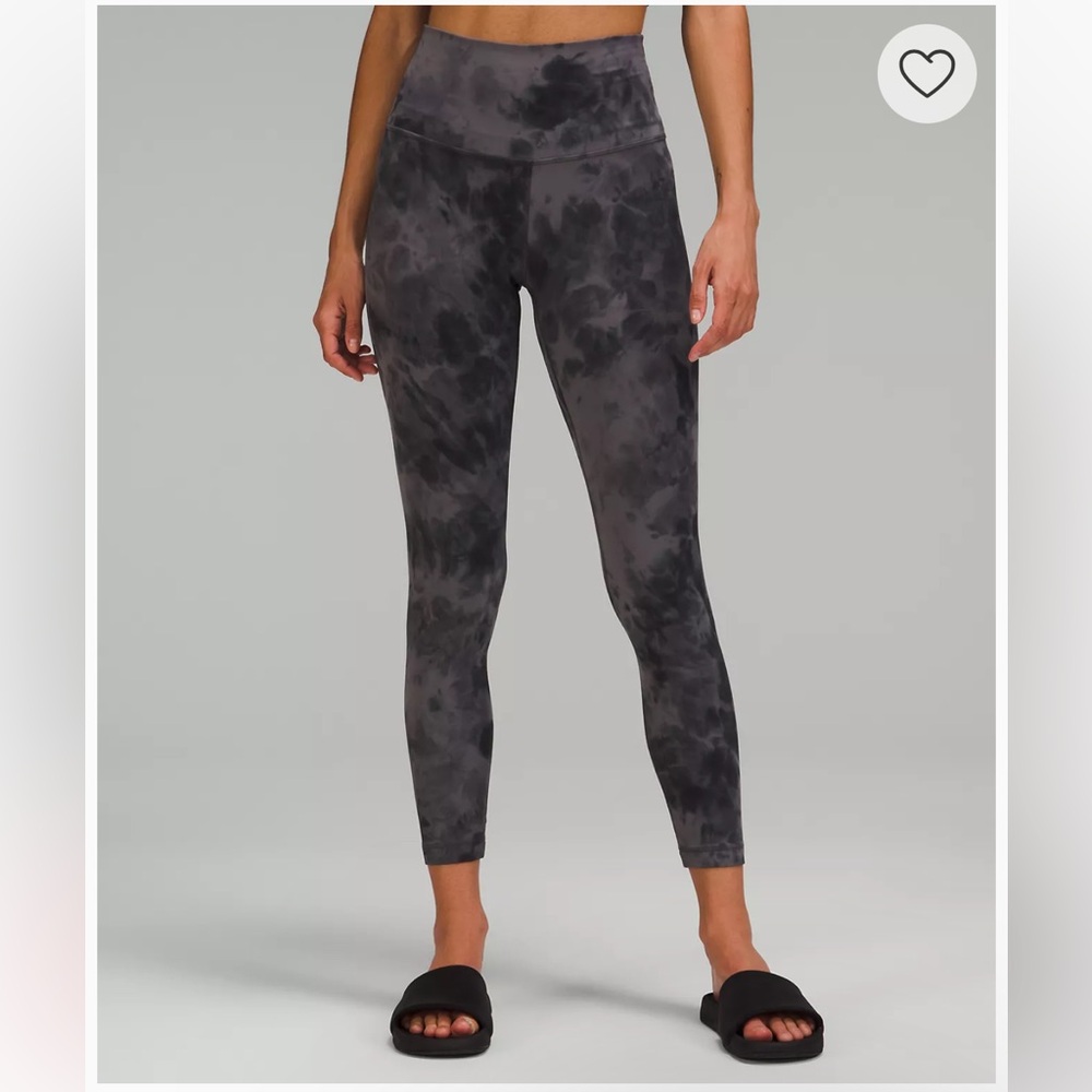 lululemon Grey and Black Tie Dye Align High Rise Leggings